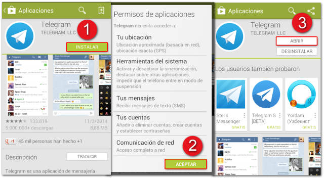 Telegram Descarga e instalacion para Android